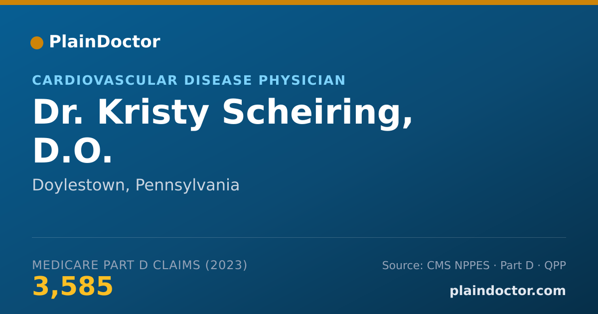 Shareable card for Kristy Scheiring, D.O. - Cardiovascular Disease Physician, Doylestown, PA