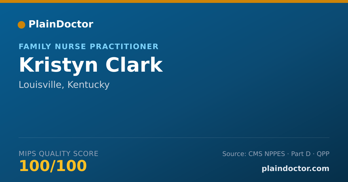 Shareable card for Kristyn Clark - Family Nurse Practitioner, Louisville, KY