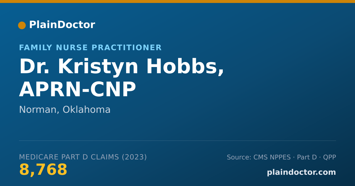 Shareable card for Kristyn Hobbs, APRN-CNP - Family Nurse Practitioner, Norman, OK