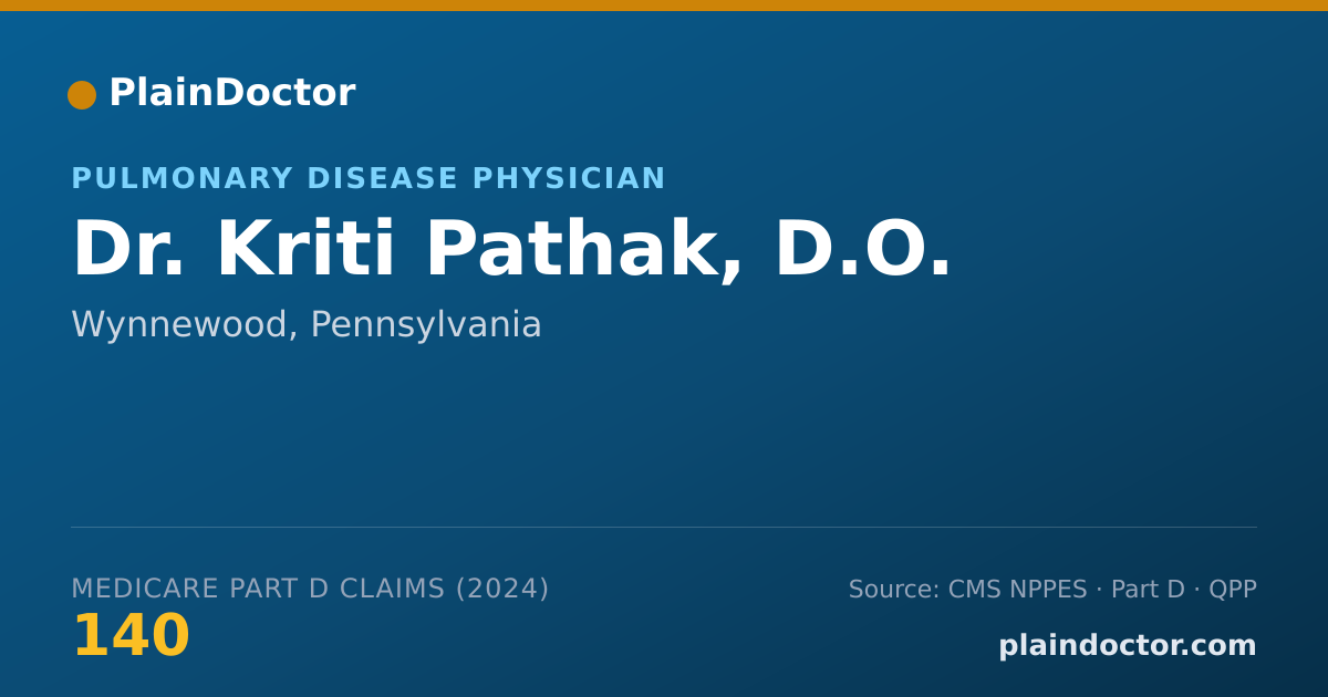 Shareable card for Kriti Pathak, D.O. - Internal Medicine Physician, Wynnewood, PA