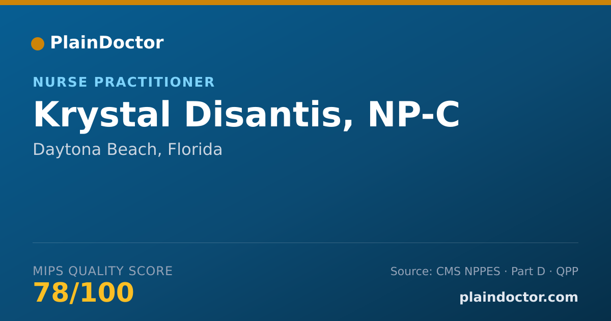 Shareable card for Krystal Disantis, NP-C - Nurse Practitioner, Daytona Beach, FL