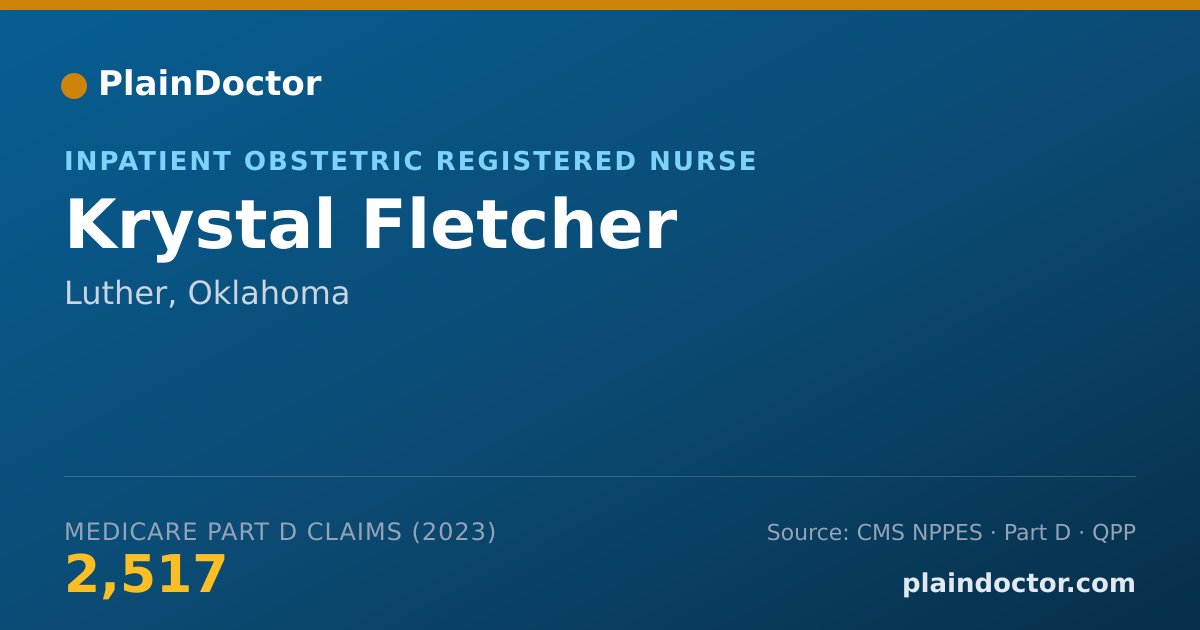 Shareable card for Krystal Fletcher - Inpatient Obstetric Registered Nurse, Luther, OK