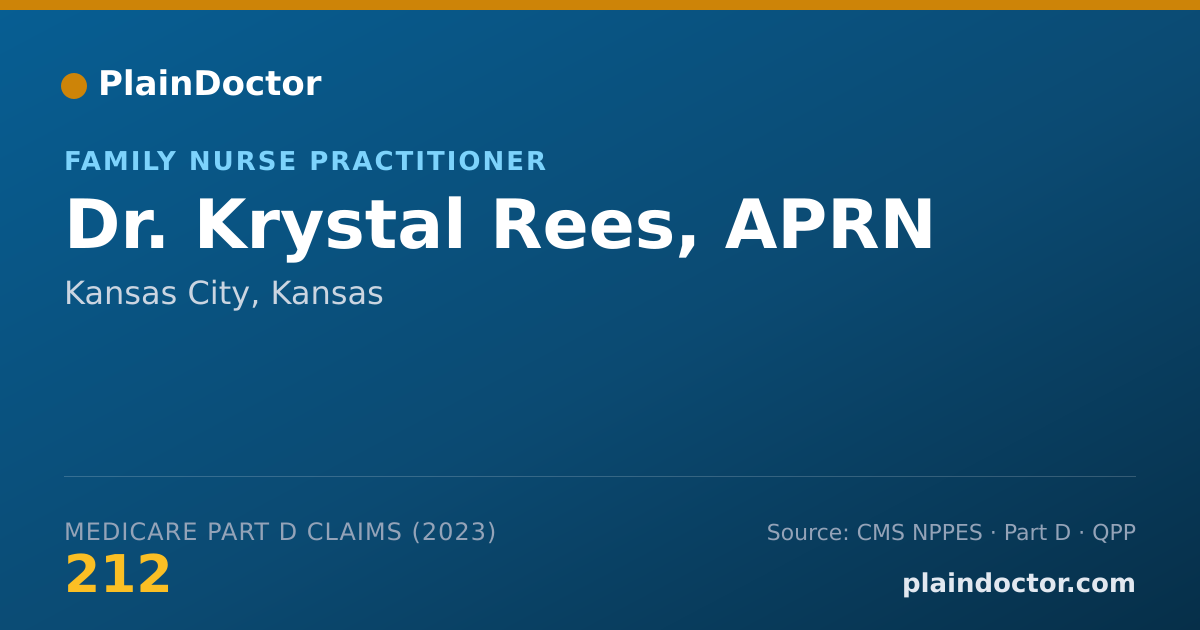 Shareable card for Krystal Rees, APRN - Family Nurse Practitioner, Kansas City, KS