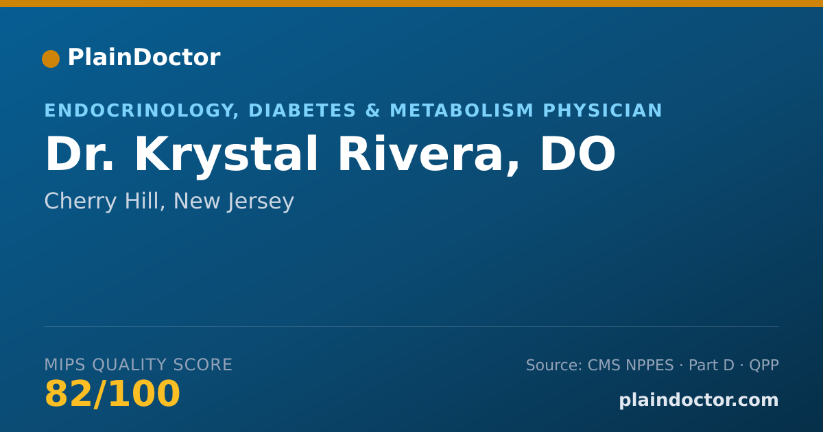 Shareable card for Krystal Rivera, DO - Endocrinology, Diabetes & Metabolism Physician, Cherry Hill, NJ