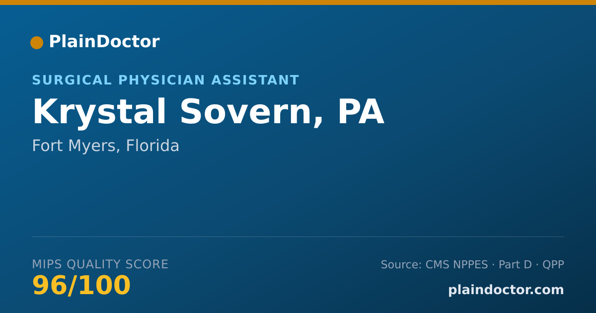 Shareable card for Krystal Sovern, PA - Physician Assistant, Fort Myers, FL
