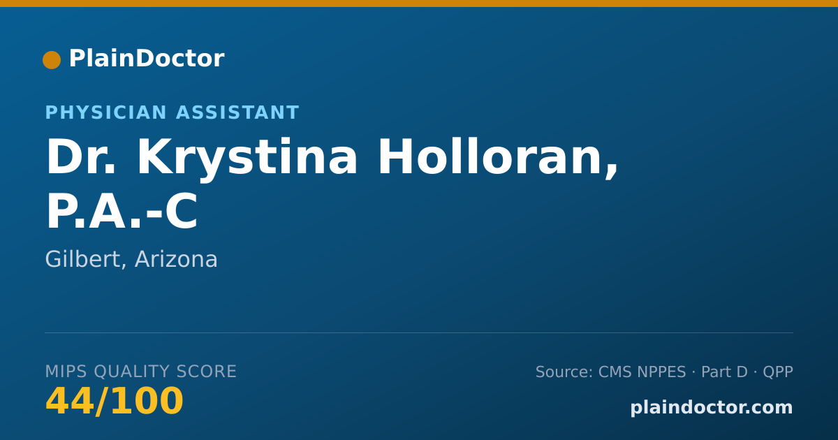 Shareable card for Krystina Holloran, P.A.-C - Physician Assistant, Gilbert, AZ