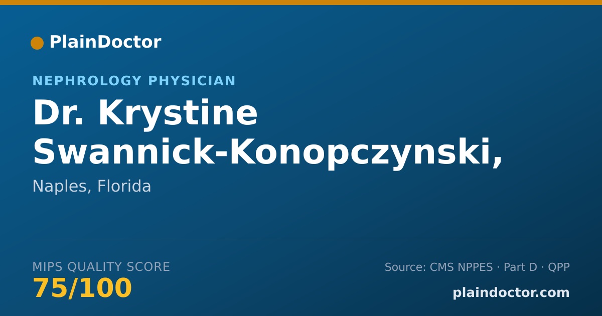 Shareable card for Krystine Swannick-Konopczynski, MD - Nephrology Physician, Naples, FL
