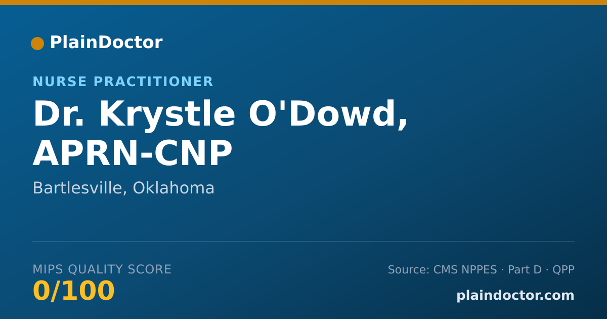 Shareable card for Krystle O'Dowd, APRN-CNP - Nurse Practitioner, Bartlesville, OK