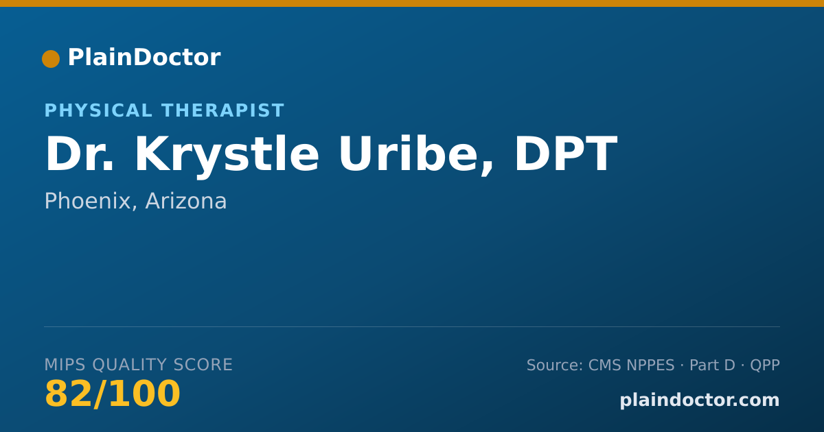 Shareable card for Krystle Uribe, DPT - Physical Therapist, Phoenix, AZ