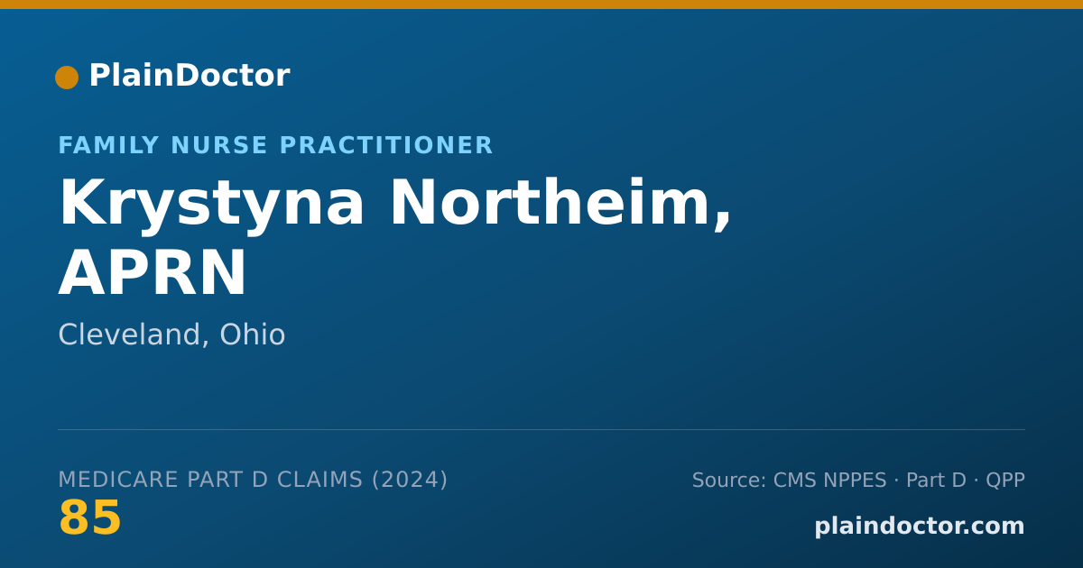 Shareable card for Krystyna Northeim, APRN - Family Nurse Practitioner, Cleveland, OH