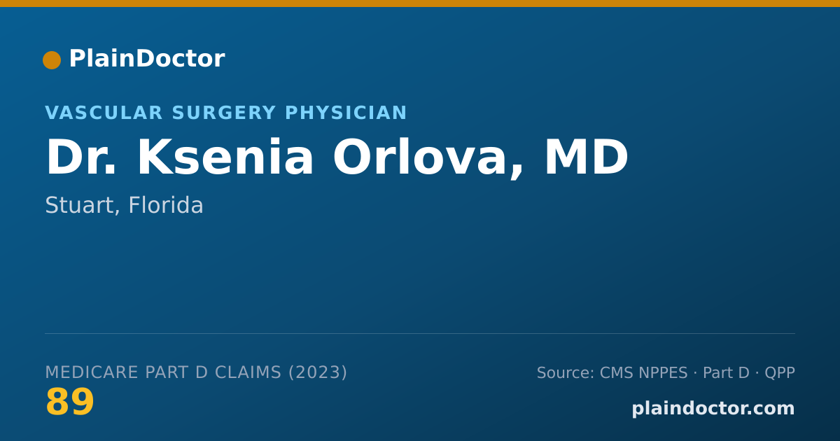 Shareable card for Ksenia Orlova, MD - Vascular Surgery Physician, Stuart, FL