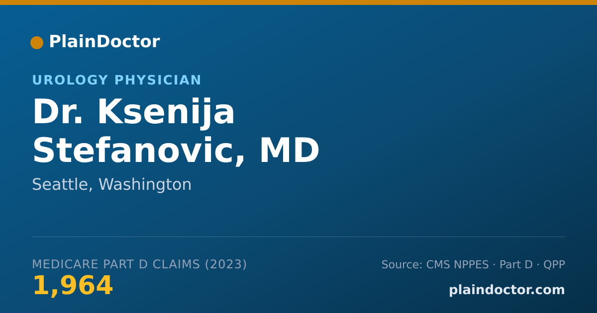 Shareable card for Ksenija Stefanovic, MD - Urology Physician, Seattle, WA