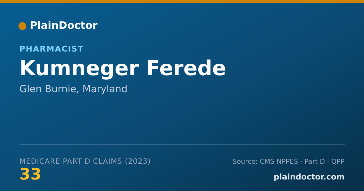 Shareable card for Kumneger Ferede - Pharmacist, Glen Burnie, MD