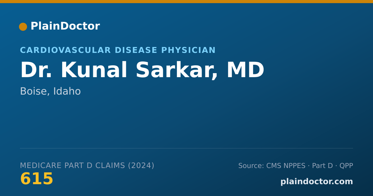 Shareable card for Kunal Sarkar, MD - Cardiovascular Disease Physician, Boise, ID