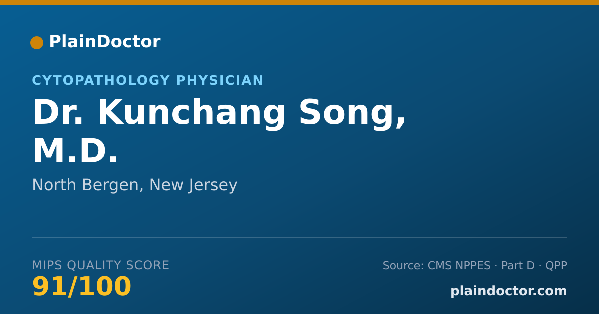 Shareable card for Kunchang Song, M.D. - Cytopathology Physician, North Bergen, NJ
