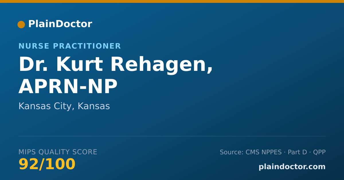 Shareable card for Kurt Rehagen, APRN-NP - Nurse Practitioner, Kansas City, KS