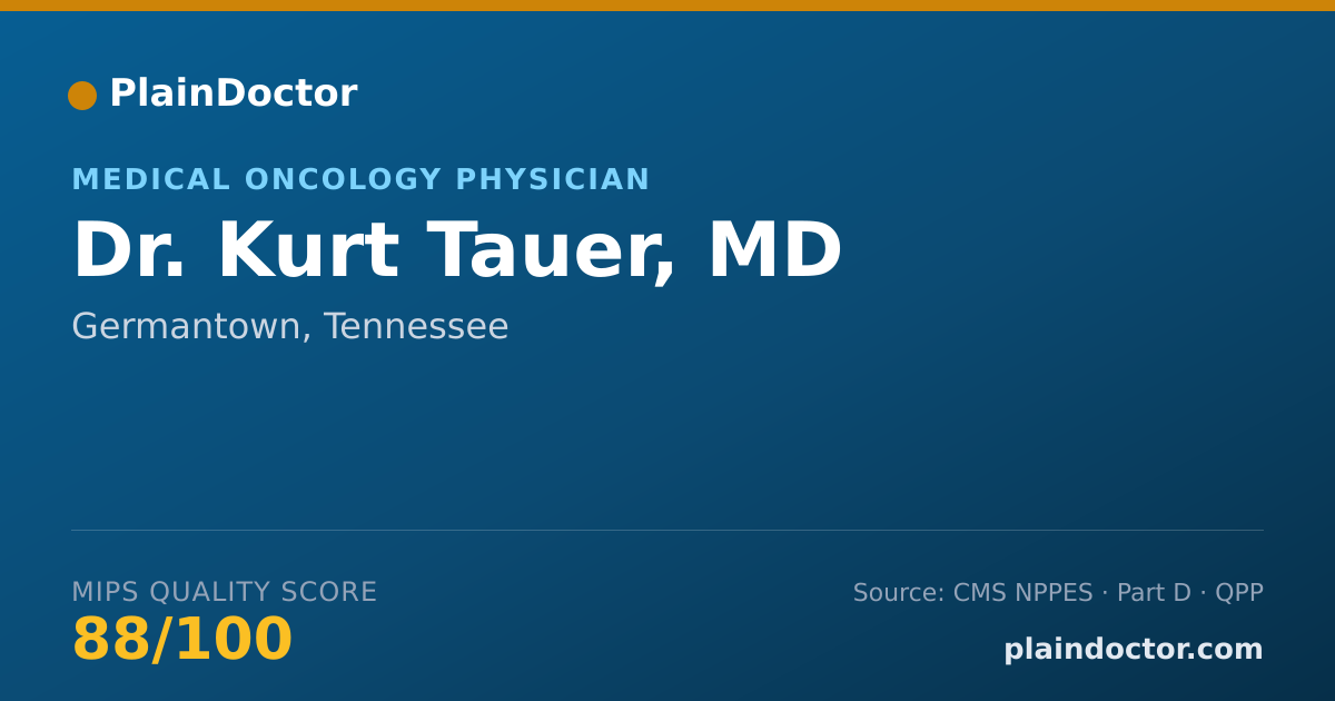 Shareable card for Kurt Tauer, MD - Medical Oncology Physician, Germantown, TN