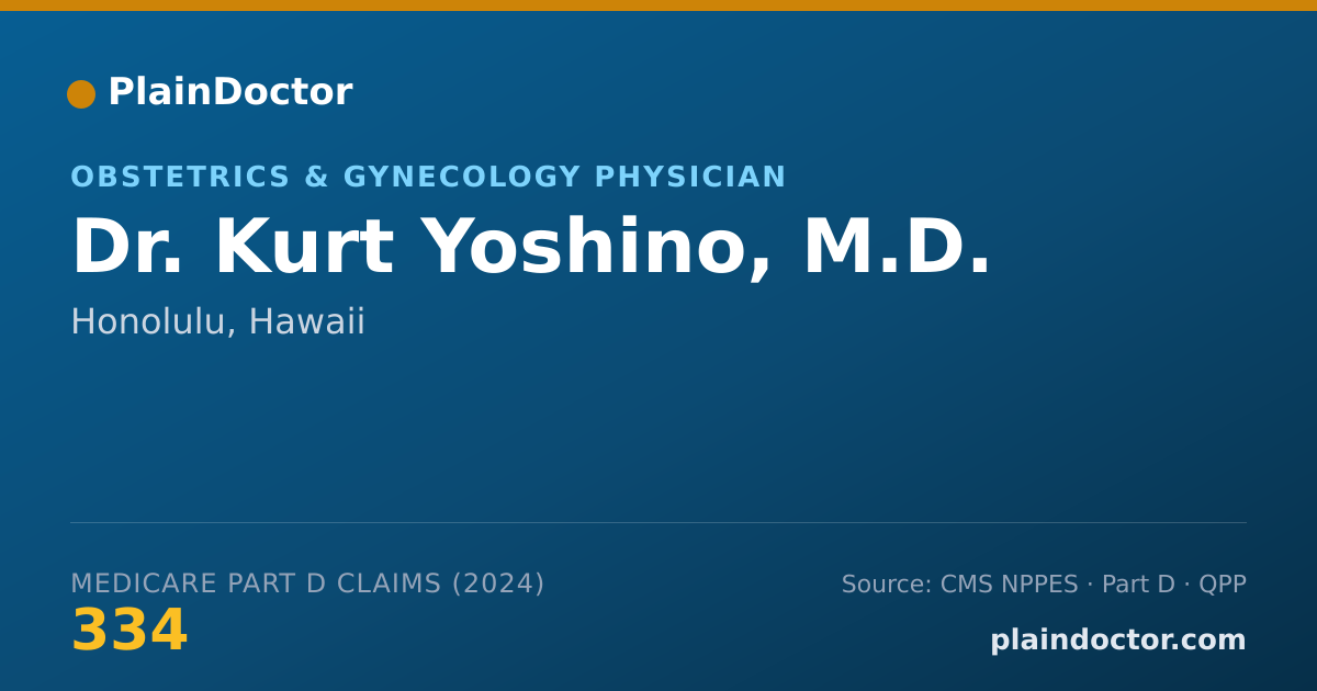 Shareable card for Kurt Yoshino, M.D. - Obstetrics & Gynecology Physician, Honolulu, HI