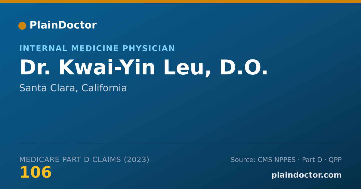 Shareable card for Kwai-Yin Leu, D.O. - Internal Medicine Physician, Santa Clara, CA
