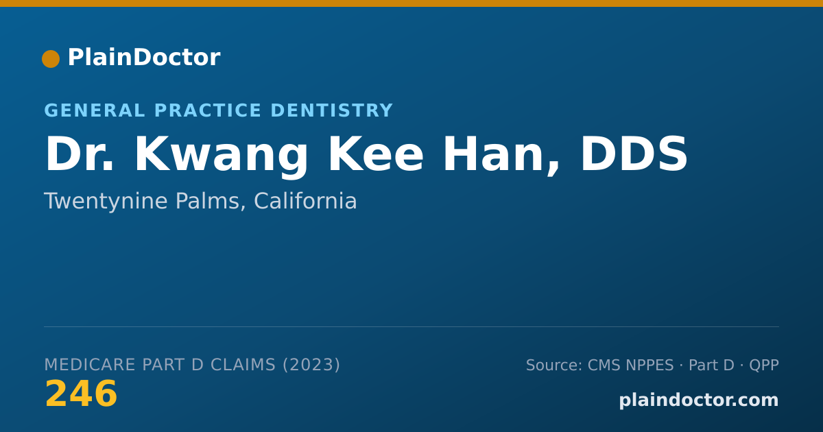 Shareable card for Kwang Kee Han, DDS - General Practice Dentistry, Twentynine Palms, CA