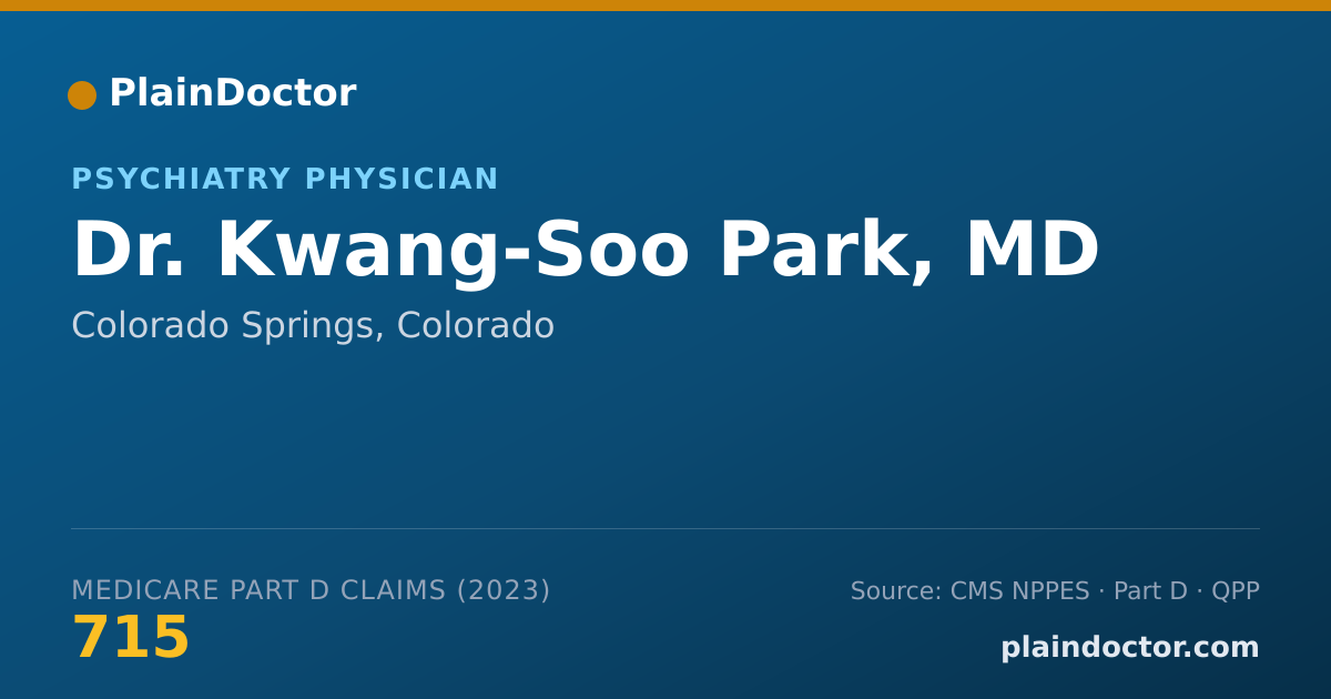 Shareable card for Kwang-Soo Park, MD - Psychiatry Physician, Colorado Springs, CO