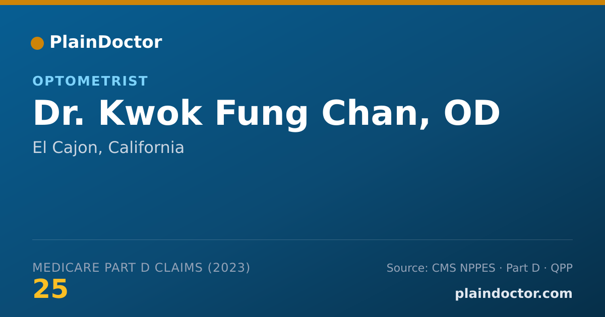 Shareable card for Kwok Fung Chan, OD - Optometrist, El Cajon, CA