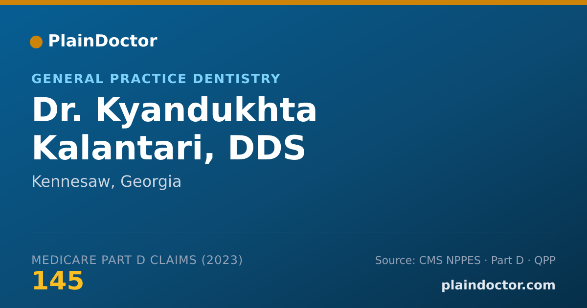 Shareable card for Kyandukhta Kalantari, DDS - General Practice Dentistry, Kennesaw, GA