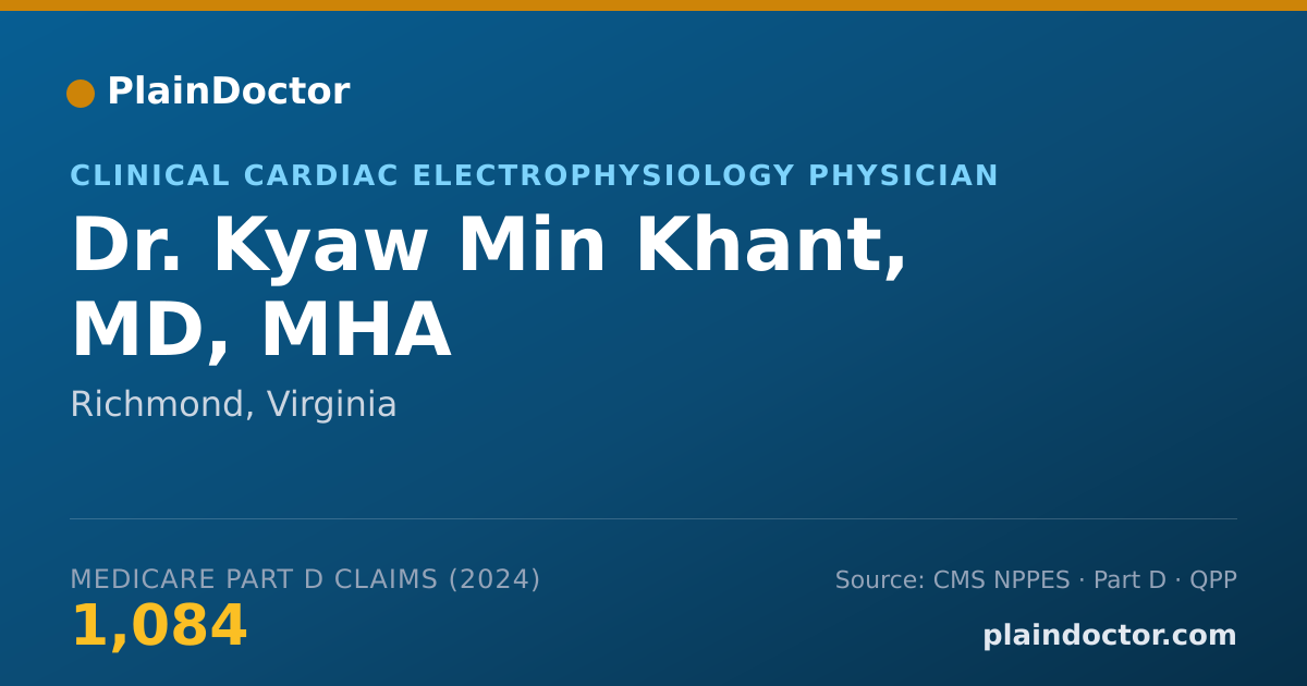 Shareable card for Kyaw Min Khant, MD, MHA - Clinical Cardiac Electrophysiology Physician, Richmond, VA