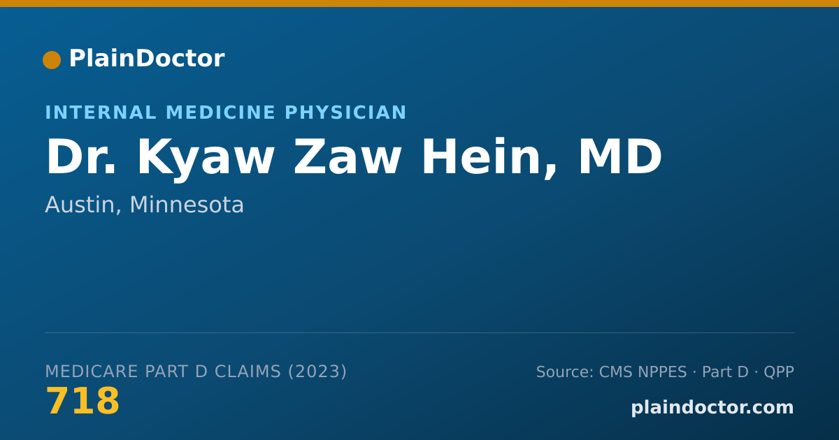 Shareable card for Kyaw Zaw Hein, MD - Internal Medicine Physician, Austin, MN