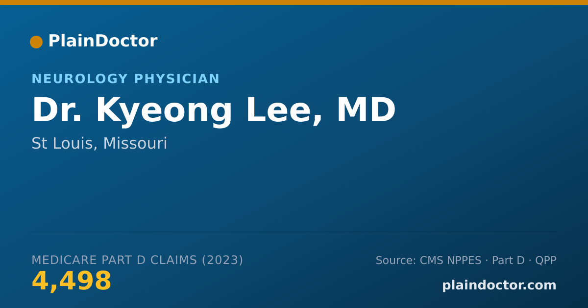 Shareable card for Kyeong Lee, MD - Neurology Physician, St Louis, MO