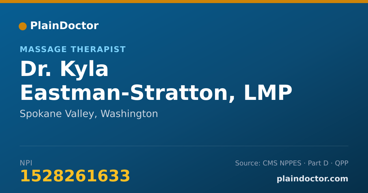 Shareable card for Kyla Eastman-Stratton, LMP - Massage Therapist, Spokane Valley, WA