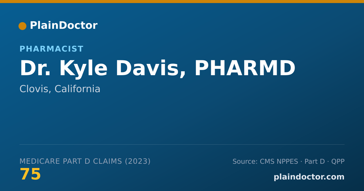 Shareable card for Kyle Davis, PHARMD - Pharmacist, Clovis, CA