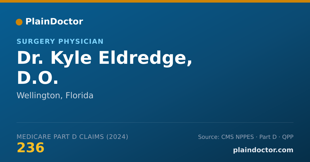 Shareable card for Kyle Eldredge, D.O. - Surgery Physician, Wellington, FL