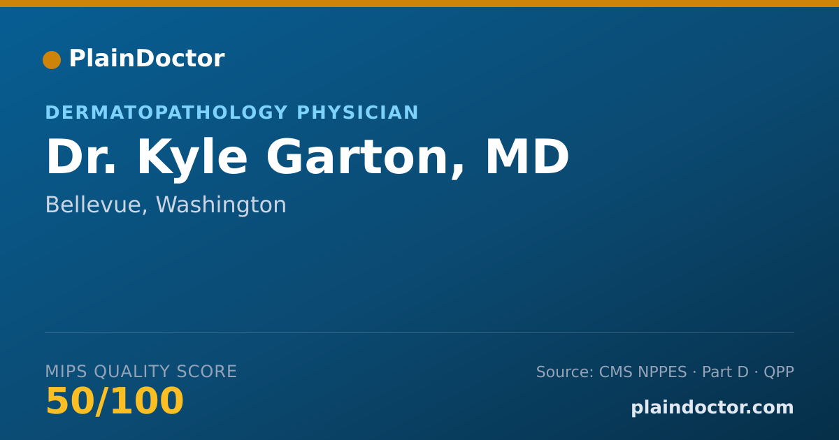 Shareable card for Kyle Garton, MD - Dermatopathology Physician, Bellevue, WA