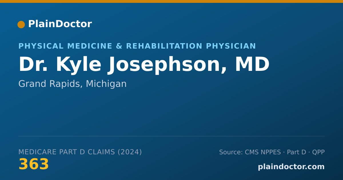 Shareable card for Kyle Josephson, MD - Physical Medicine & Rehabilitation Physician, Grand Rapids, MI