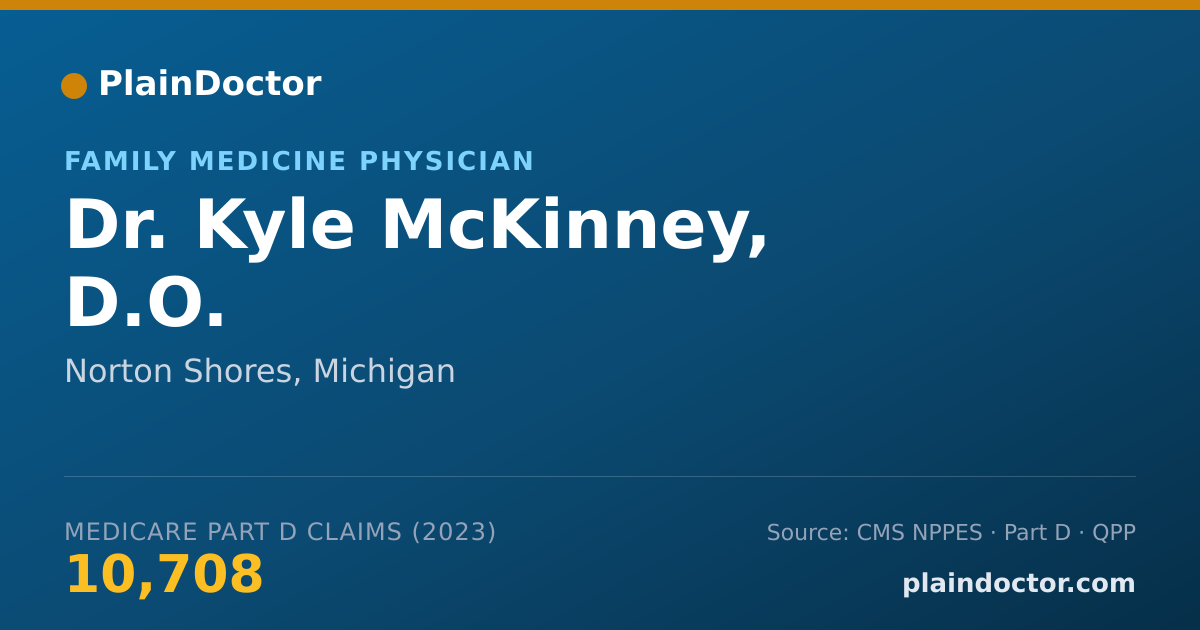 Shareable card for Kyle McKinney, D.O. - Family Medicine Physician, Norton Shores, MI