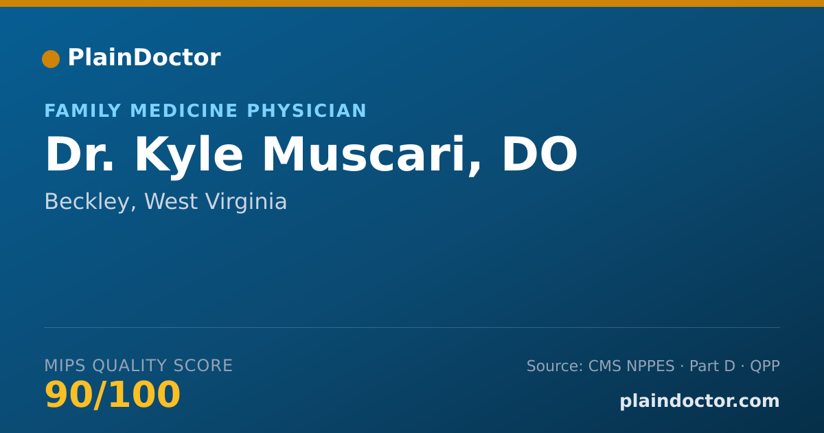 Shareable card for Kyle Muscari, DO - Family Medicine Physician, Beckley, WV