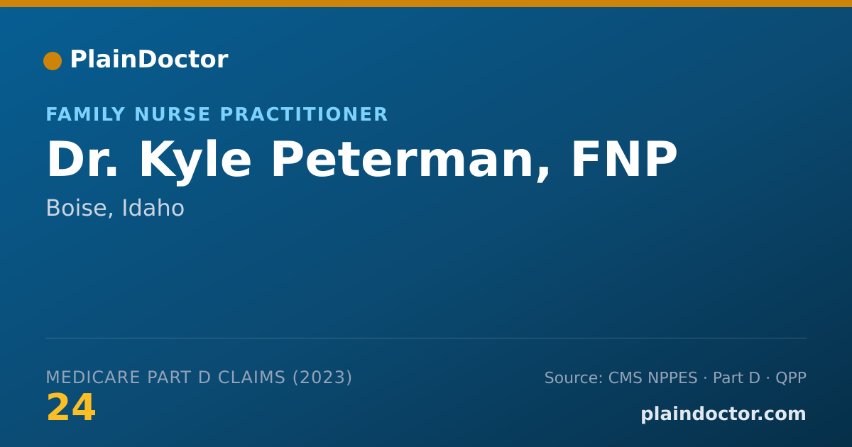 Shareable card for Kyle Peterman, FNP - Family Nurse Practitioner, Boise, ID