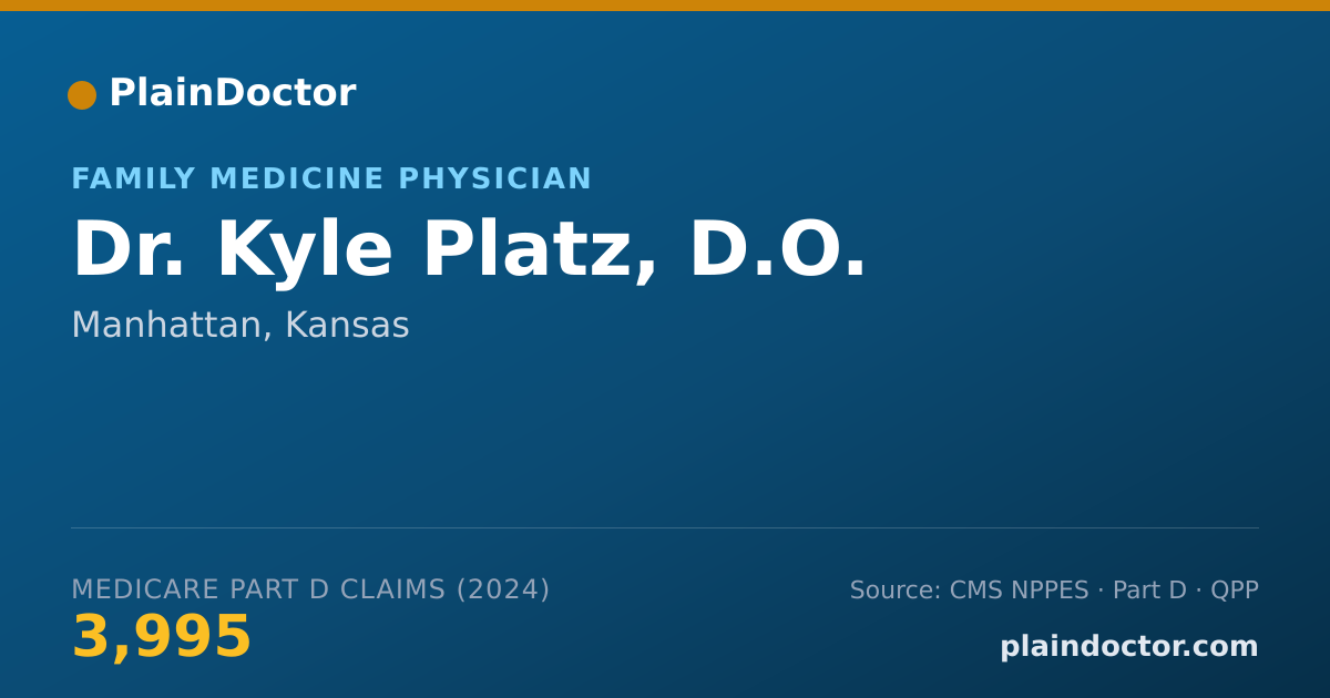 Shareable card for Kyle Platz, D.O. - Family Medicine Physician, Manhattan, KS