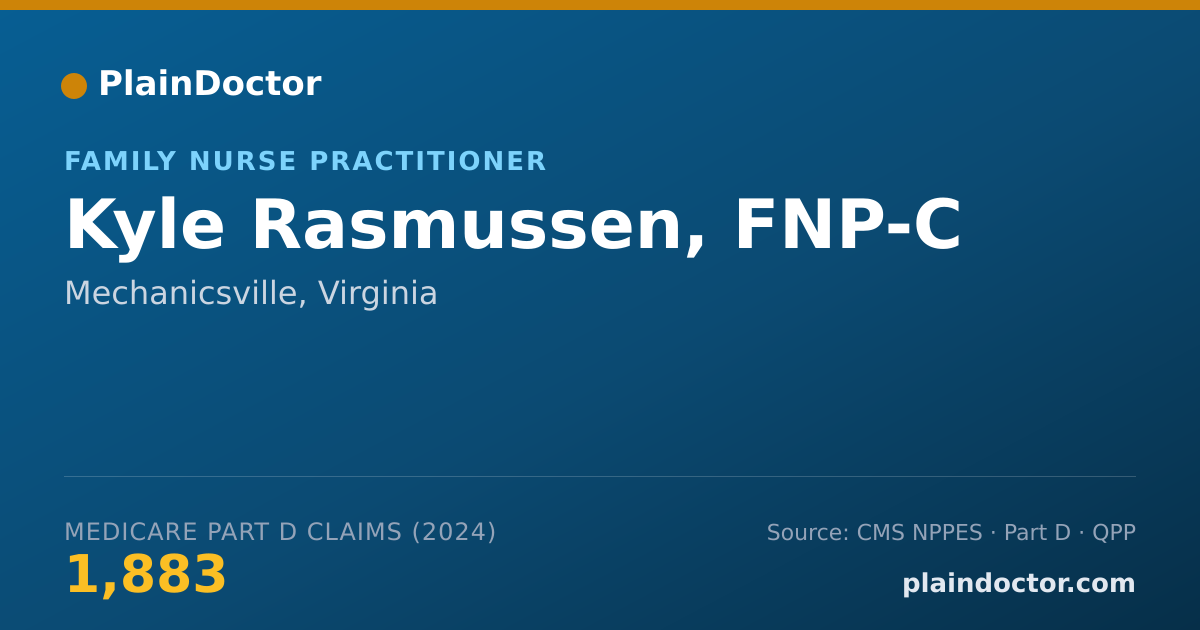 Shareable card for Kyle Rasmussen, FNP-C - Family Nurse Practitioner, Mechanicsville, VA