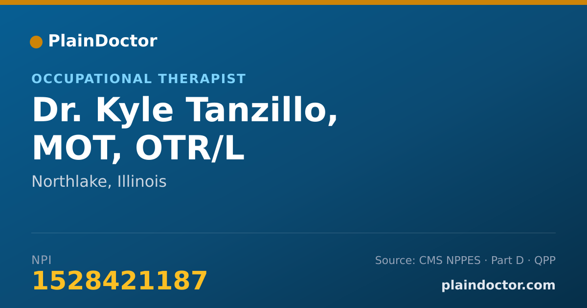 Shareable card for Kyle Tanzillo, MOT, OTR/L - Occupational Therapist, Northlake, IL