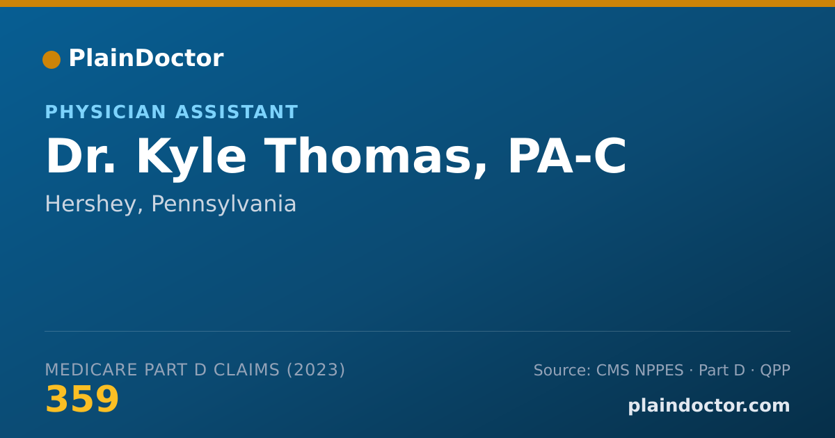 Shareable card for Kyle Thomas, PA-C - Physician Assistant, Hershey, PA