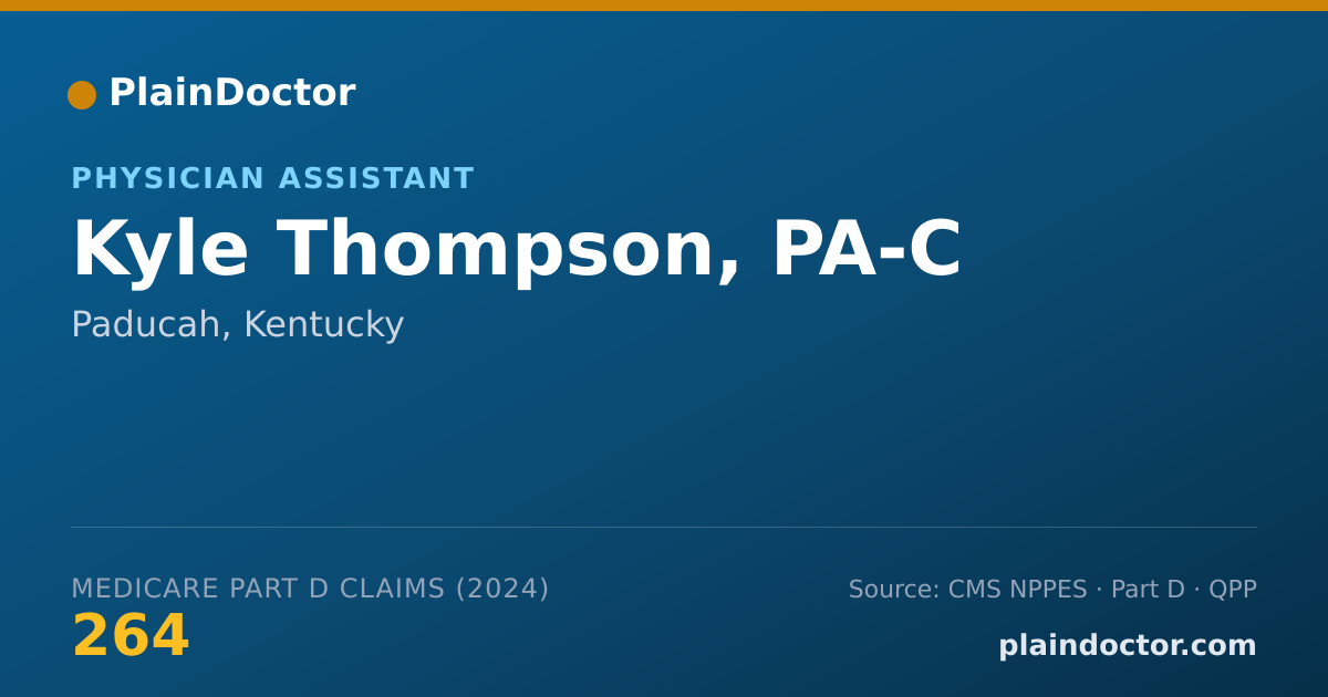 Shareable card for Kyle Thompson, PA-C - Physician Assistant, Paducah, KY