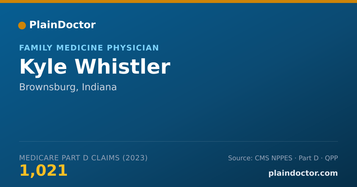 Shareable card for Kyle Whistler - Family Medicine Physician, Brownsburg, IN