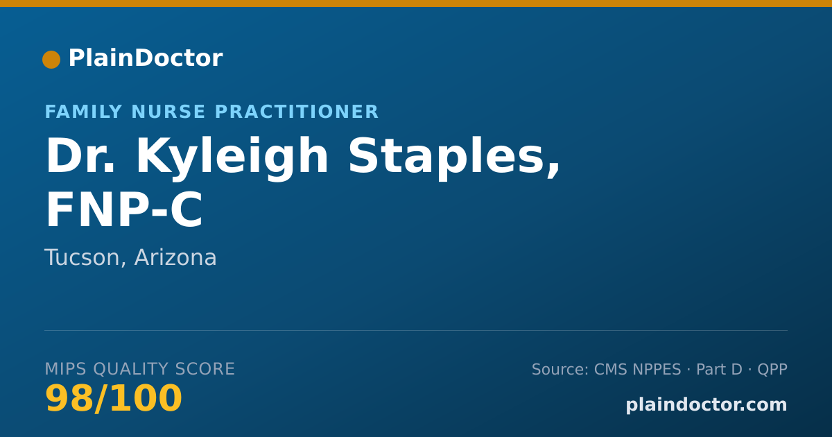 Shareable card for Kyleigh Staples, FNP-C - Family Nurse Practitioner, Tucson, AZ