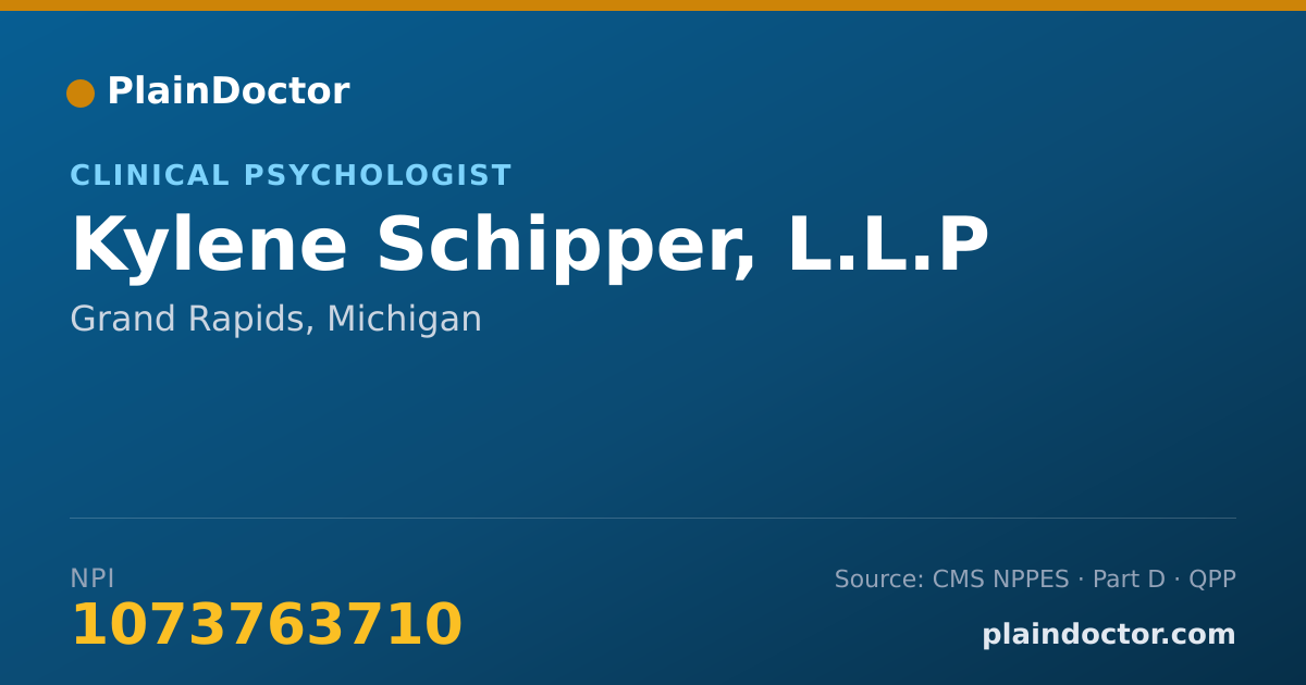 Shareable card for Kylene Schipper, L.L.P - Clinical Psychologist, Grand Rapids, MI
