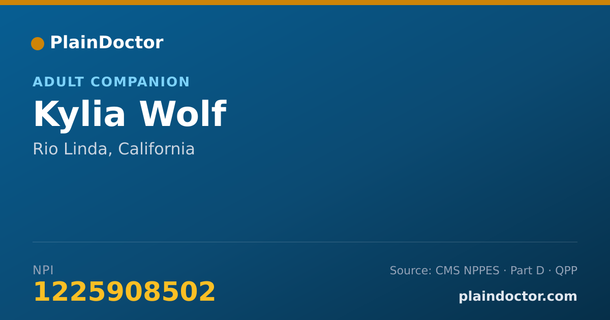 Shareable card for Kylia Wolf - Adult Companion, Rio Linda, CA