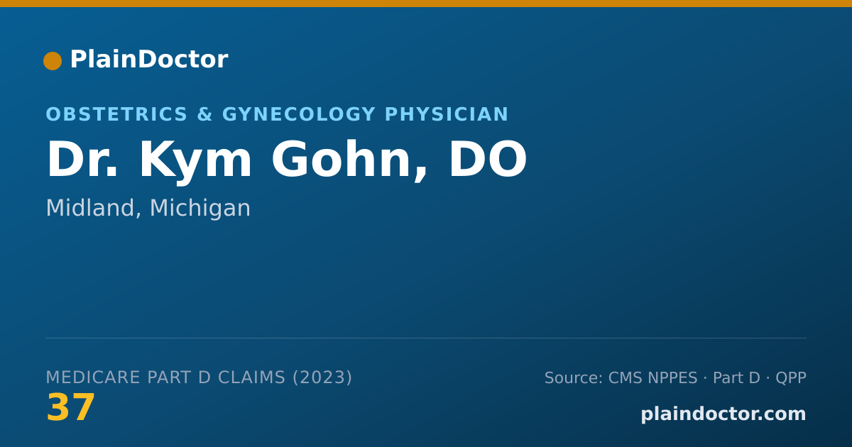 Shareable card for Kym Gohn, DO - Obstetrics & Gynecology Physician, Midland, MI