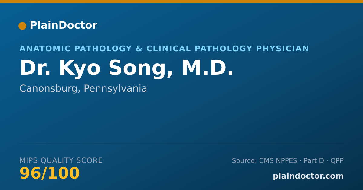 Shareable card for Kyo Song, M.D. - Anatomic Pathology & Clinical Pathology Physician, Canonsburg, PA