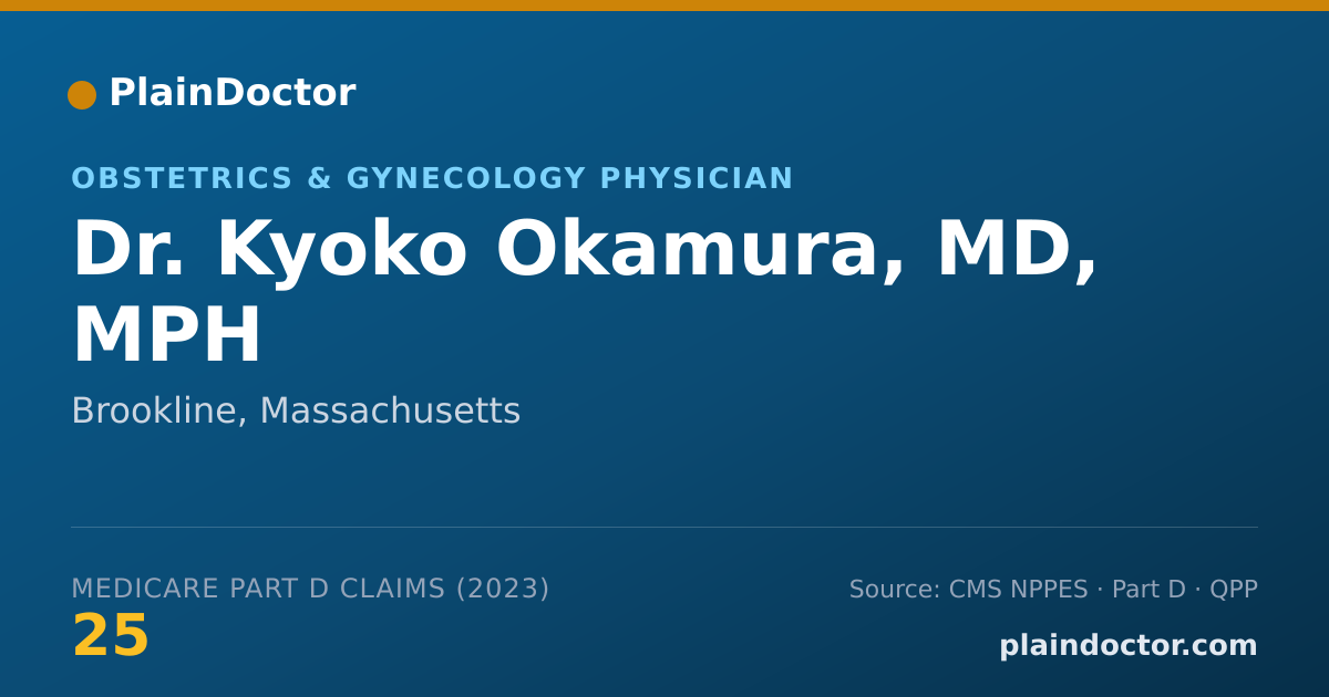 Shareable card for Kyoko Okamura, MD, MPH - Obstetrics & Gynecology Physician, Brookline, MA